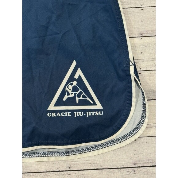 GRACIE Mens Training Shorts Sz 30 Blue Jiu Jitsu MMA BJJ Fight Martial Arts 8” - Picture 4 of 16